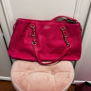 Kate Spade - Fuchsia Tote with Chain Straps